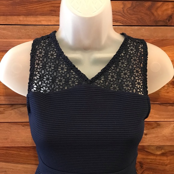 Zunie navy blue fit and flare dress - Picture 5 of 13